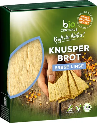 Produktbild von KNUSPRIGES PROTEIN-BRÖTCHEN MIT GELBEN ERBSEN UND LINSEN – GLUTENFREI, , 100 g – ZENTRALE