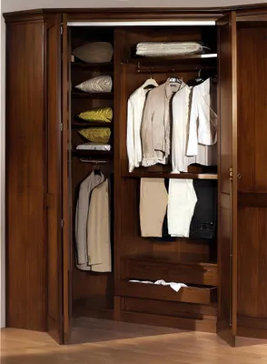 Produktbild von Eckschrank Eiche Schrank Eckschrank Kleiderschrank Schränke Schlafzimmer Möbel