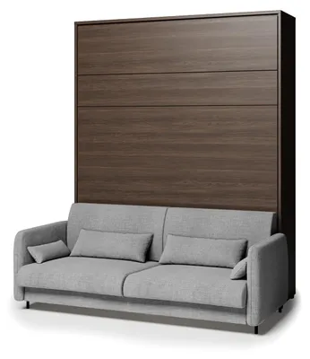 Produktbild von Schrankbett Mit Sofa Bed Concept 160X200 Cm Lenart Bett Im Schrank Klapbett Grau/Grau