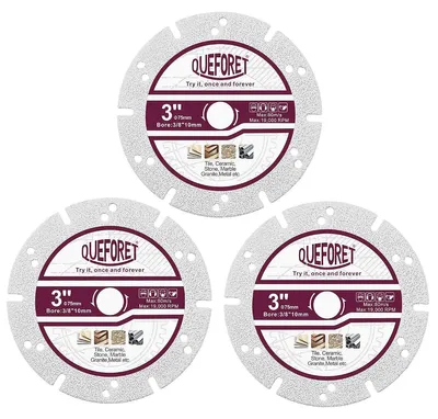Produktbild von Diamant-Schleifscheiben für Fliesen, 75 mm, 3 Stück, für Keramik und Stein