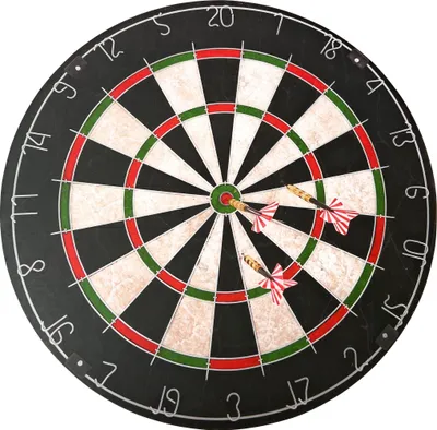 Produktbild von Sisal Dartscheibe inkl. 3 Dartpfeilen, Abwurflinie, Maßband und Montagematerial