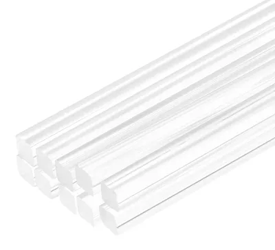 Acryl-Vierkantstäbe 10er-Pack, 4x300 mm, transparent