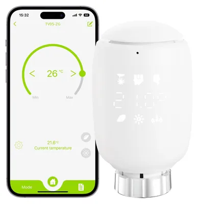 Smartes Heizkörperthermostat, Zigbee, App-Steuerung, TV05-ZB