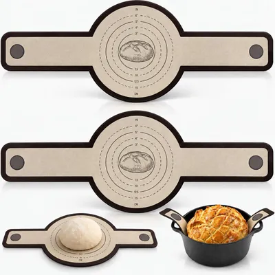 2er Set Silikon-Backmatte für Dutch Oven, antihaftbeschichtet
