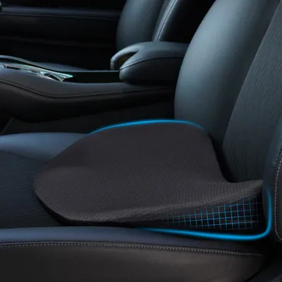 Produktbild von Keilförmiges Autokissen, Sitzkissen aus Memory-Schaum, ergonomisches Autokissen
