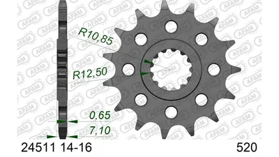 Produktbild von AFAM Kettenritzel 24511-15 Vorne für KAWASAKI MOTORCYCLES NINJA Stahl