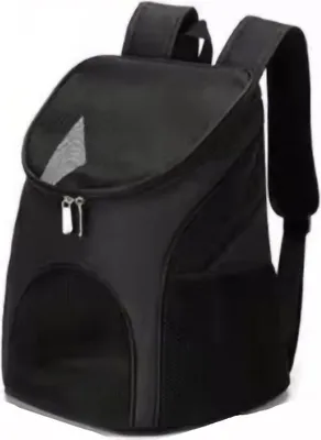 Produktbild von Haustier atmungsaktives Rucksack Stoßdichtfaltbarer Katzen -Reiseträger mit Tragegriff für PETS CATS S (30x25x35cm/11,8x9.8x13.8) Schwarz