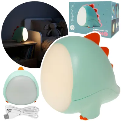 Produktbild von Mary's LED Dinosaurier-Nachtlicht, Lampe fürs Kinderzimmer, USB-betrieben