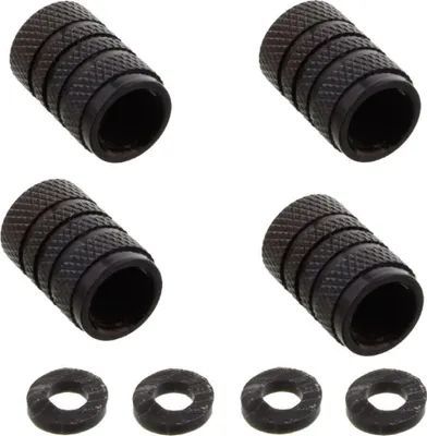 Immagine prodotto di Set tappi valvole pneumatici alluminio nero