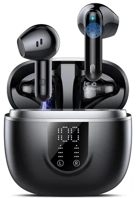 Obrázek produktu pro Bluetoothová sluchátka, sluchátka do uší, bezdrátová, černá, barva: černá