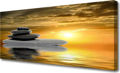 Produktbild von Tulup Leinwand-Bilder 125x50 Wandbild Canvas Kunstdruck Steine Kunst