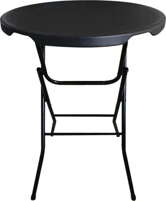 Produktbild von Giga Meubel Stehtisch Piper Klappbar - Mit Stehtischhusse - Schwarz - Ø80cm