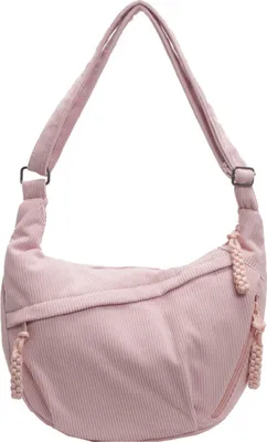 Produktbild von Damen Unifarben Umhängetasche Leichte Handtasche Große Kapazität Lässige Tasche, Farbe: Rosa
