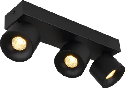 Produktbild von Globo Lighting LED Strahler Metall schwarz matt, Aluminium schwarz matt, Kunststoff schwarz, Acryl transparent, LxBxH: 330x72x120mm, inkl. 3x LED 6W 230V, 600lm Source, 480lm Output, 3000K
