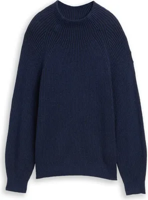 Produktbild von Loose Fit Strickpullover mit Stehkragen