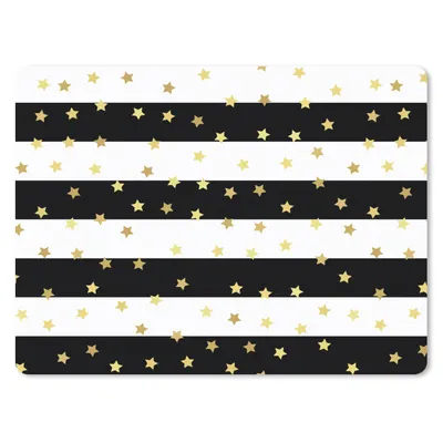 Produktbild von MuchoWow® Mauspad Mousepad Sterne - Gold - Konfetti - Muster 23x19 cm - Mousepads - Maus Mat - Pad - Mausunterlage - Schreibtischunterlage - Mauspad