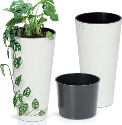Zdjęcie produktu dla Donica Doniczka Ogrodowa 20 Cm Na Taras Do Ogrodu Domu Eco Wood Biała