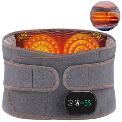 Produktbild von Elektrisches, kabelloses Rückenheizkissen, 3 Heiz- und Vibrationsmassagemodi, 5000 mAh Akkubetrieben, Geeignet für Rücken, Taille, Lendenwirbelsäule