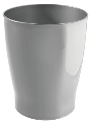 Produktbild von mDesign Mülleimer Kosmetikeimer Abfalleimer Papierkorb rund Kunststoff Silber