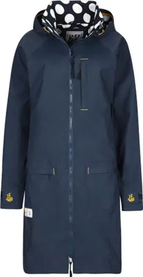 Immagine prodotto di Lazy Jacks - Giacca impermeabile da donna, lunga LJ137 (XS) (blu navy)