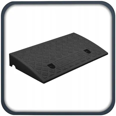 Image de Rampe de trottoir sous trottoir noir Rampe de 8 cm d'épaisseur