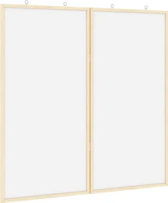 Zdjęcie produktu dla Tablica informacyjna vidaXL, biała, 80 x 80 x 1,4 cm, lite drewno sosnowe