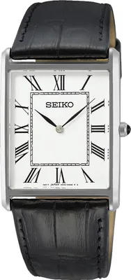 Produktbild von Seiko SWR049P1 Herrenuhr Quarz mit Lederband Schwarz