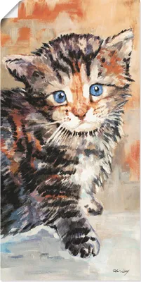 Produktbild von ARTland Poster Katze Größe: 30x60 cm