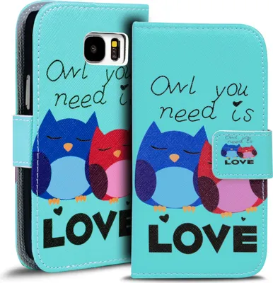 Produktbild von Handy Tasche für Samsung Galaxy S7 Edge Hülle Kunstleder Motiv Schutzhülle Case