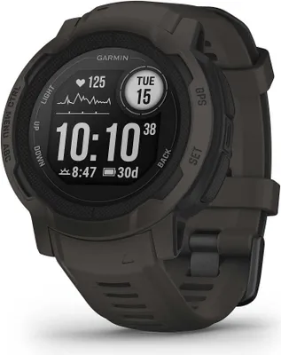 Produktbild von Garmin Instinct 2 - Smartwatch - 45 mm - Carbon-Schwarz - Sportuhr mit Band - Silikon - Handgelenkgröße: 135-230 mm