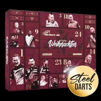 Produktbild von McDart Premium Adventskalender 2026 für Steeldart-Spieler