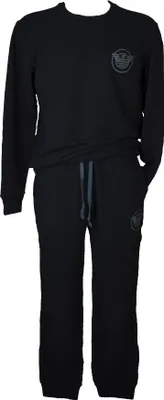 Immagine prodotto di Tuta uomo completo EMPORIO ARMANI gicocollo con logo pantaloni con polsino coulisse e tasche articolo 111943 2F573, EUR XL - CN 180/100A - BR EG - MX EG, Cotone 98%,Spandex 2%