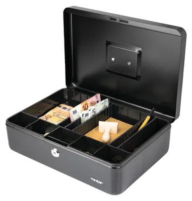 Geldkassette mit individueller Facheinteilung von HMF in Schwarz