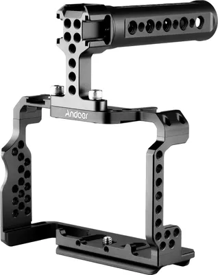 Produktbild von Andoer Camera Cage Kit aus Aluminiumlegierung mit Ersatz fuer den oberen Griff des Video-Rigs fuer Sony A7R III / A7 II / A7III