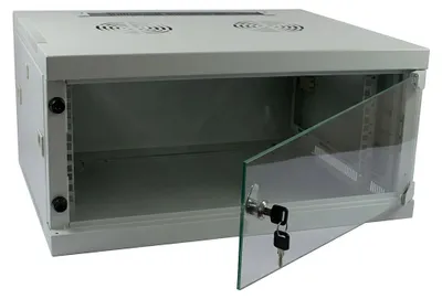 Image de ALLNET Netzwerkschrank 19" 12HE 1-teilig T444/B541mm Lichtgrau SMQ-Serie