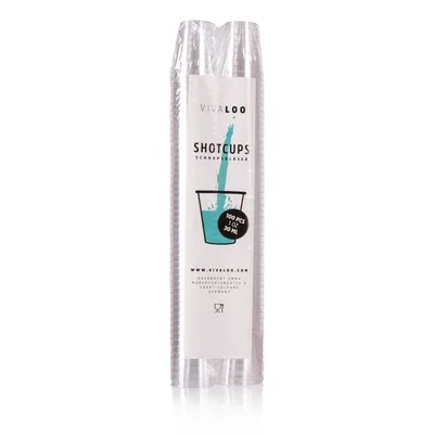 Produktbild von Vivaloo 300 Stück wiederverwendbare Schnapsbecher aus Kunststoff - 2cl spülmaschinengeeignete Shotgläser - transparente Trinkbecher mit Eichstrich - 20ml Plastikbecher für Party Spaß