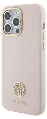 Image de Guess Guhcp15Xm4Dgpp Iphone 15 Pro Max 6.7 Jasnoróżowy/Pink Hardcase Silicone Logo Strass 4G