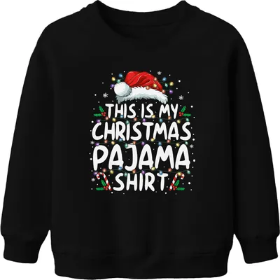 Obrázok produktu pre Toto je moje vianočné pyžamové tričko Fairy Lights - Christmas Xmas Christmas Uni detský sveter, čierny, 152