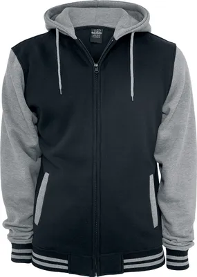Produktbild von Urban Classics Kapuzenjacke Herren 2-Tone Zip schwarz/grau 5XL
