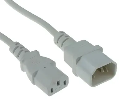 Image de ACT AK5244 Câble d'alimentation Blanc 1,2 m Coupleur C13 Coupleur C14 (AK5244)
