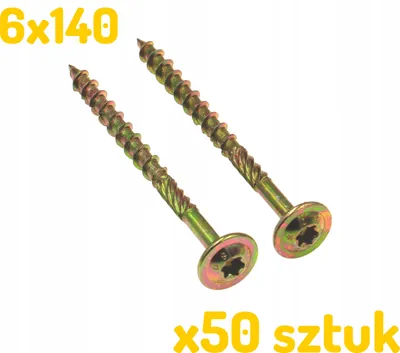 Obrázek produktu pro Tesařské vruty 6x140mm TX talířové pro dřevo 50 ks