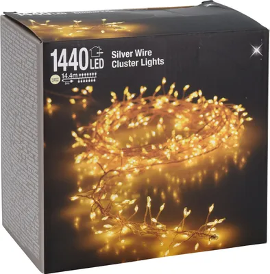 Produktbild von Silver Wire CLUSTER Lights - 1440 LED / 14,4m