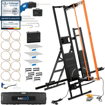 Produktbild von BAUTEC Styroporschneider ALUCUTTER PROFI + Koffer + Handschneider STYROCUTTER DX 250 W » Hartschaumschneider Premium-Set