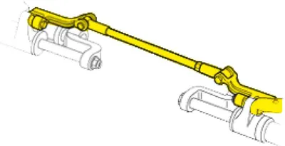 Image de Barre articulée Seastar Pour montage frontal Double cylindre, double moteur