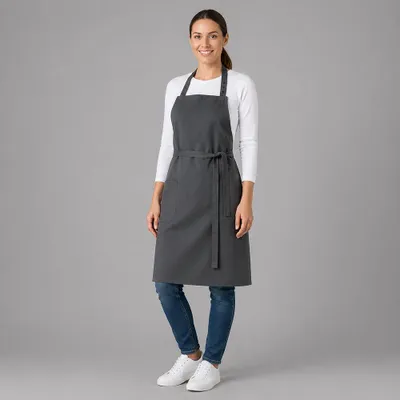 Produktbild von Latzschürze graphit, B 75 x L 75 cm : graphit : 65% Polyester 35% Baumwolle