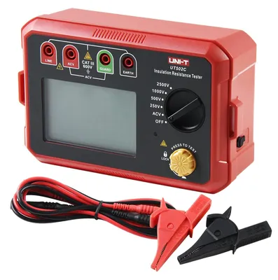 Zdjęcie produktu dla Miernik rezystancji izolacji - Tester izolacji - 2500 V - 20,0 GΩ - Automatyczny zakres - Podświetlenie