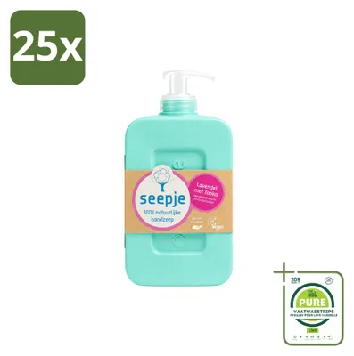 Imagen del producto de 25 unidades de jabón líquido para manos Seepje, aroma lavanda y tonka, 300 ml, pack grande