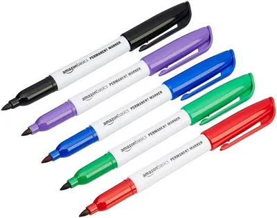 Image de A. Marqueurs permanents, de différentes couleurs, lot de 12
