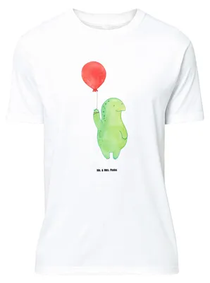 Produktbild von Mr. & Mrs. Panda Größe L T-Shirt Schildkröte Luftballon - Weiß - Geschenk, Jahrmarkt, Shirt, Motivationsspruch, Tshirt, Ballon, mit Spruch, Schildkröten
