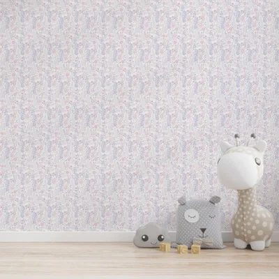 Produktbild von TADESSI Tapete Kinderzimmer M1-No.723 Vliestapete Lila Rosa Blumentapete Jungenzimmer Mädchenzimmer